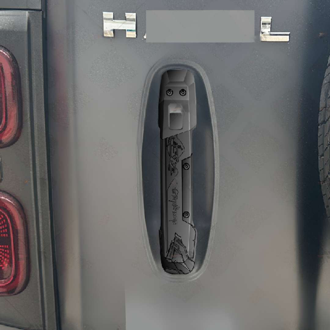 Trunk Door Handle Cover Glossy Black Haval H9