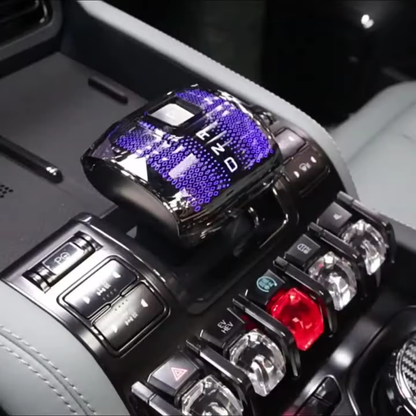 Crystal Gear Knob Leopard 8