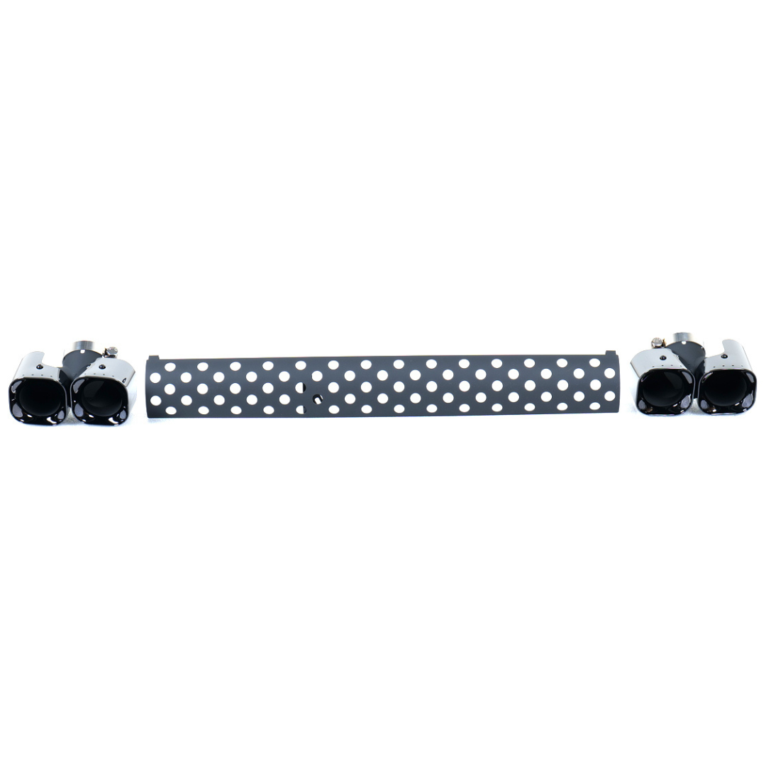 Square Exhaust Silver Color Defender +2020