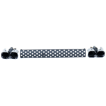 Square Exhaust Silver Color Defender +2020