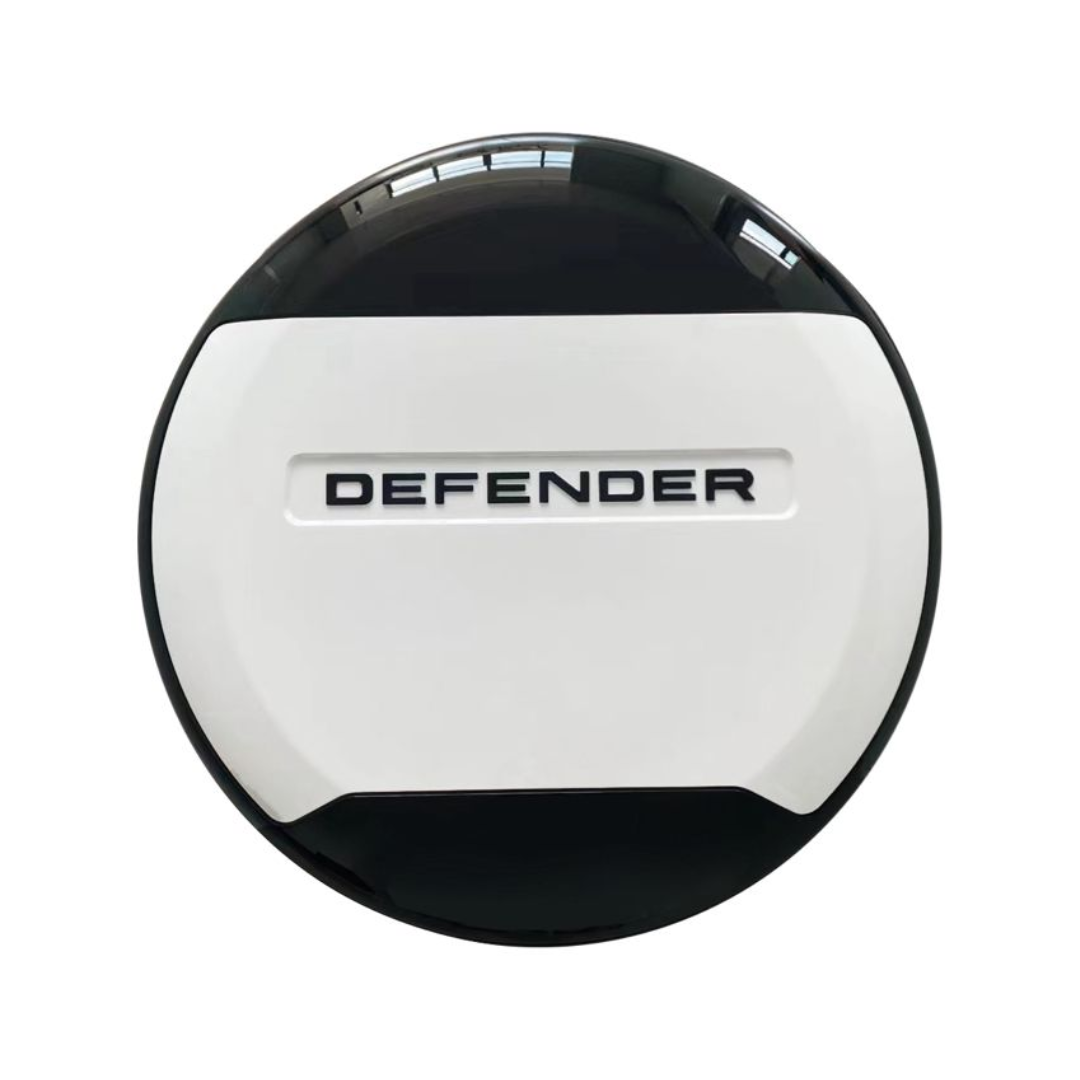 Spare Cover White Color with Black Text Defender +2020